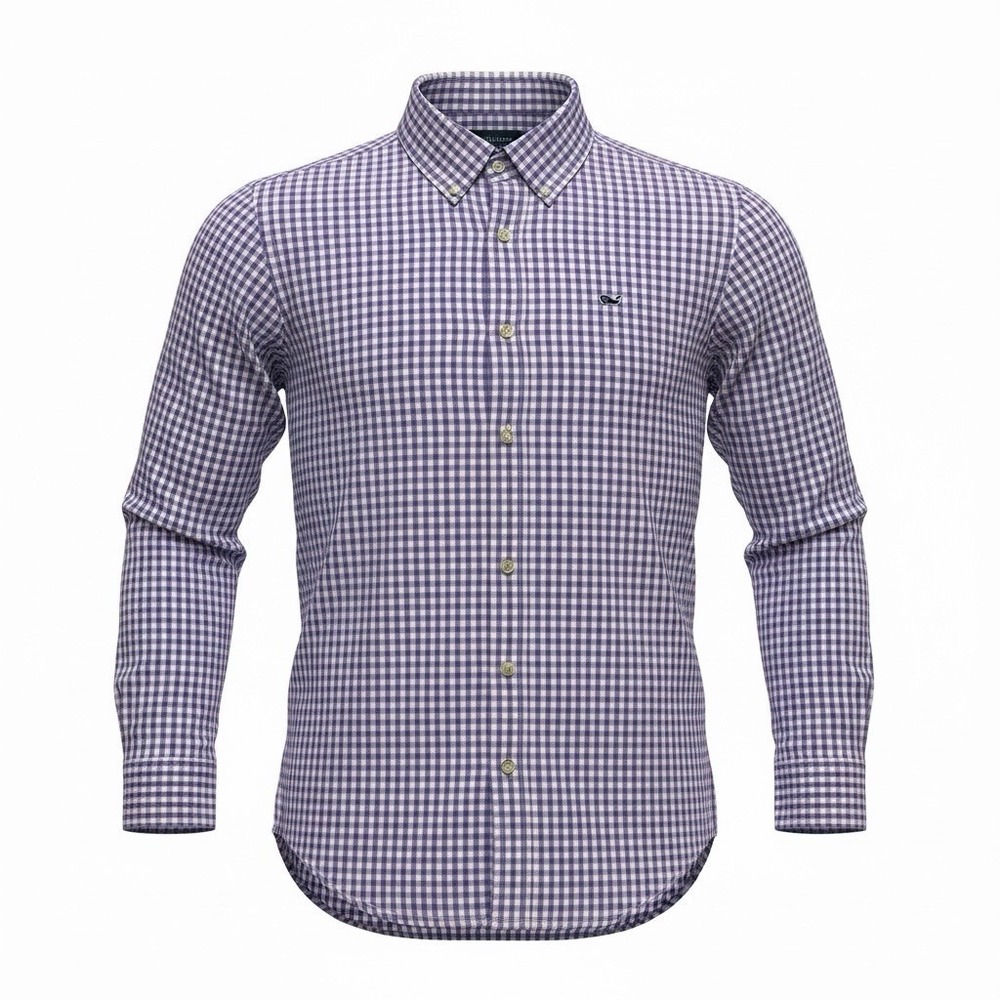 Vineyard Vines By Shep & Ian Whale Shirt Purple White Check‎ Boy's Size XL (20)